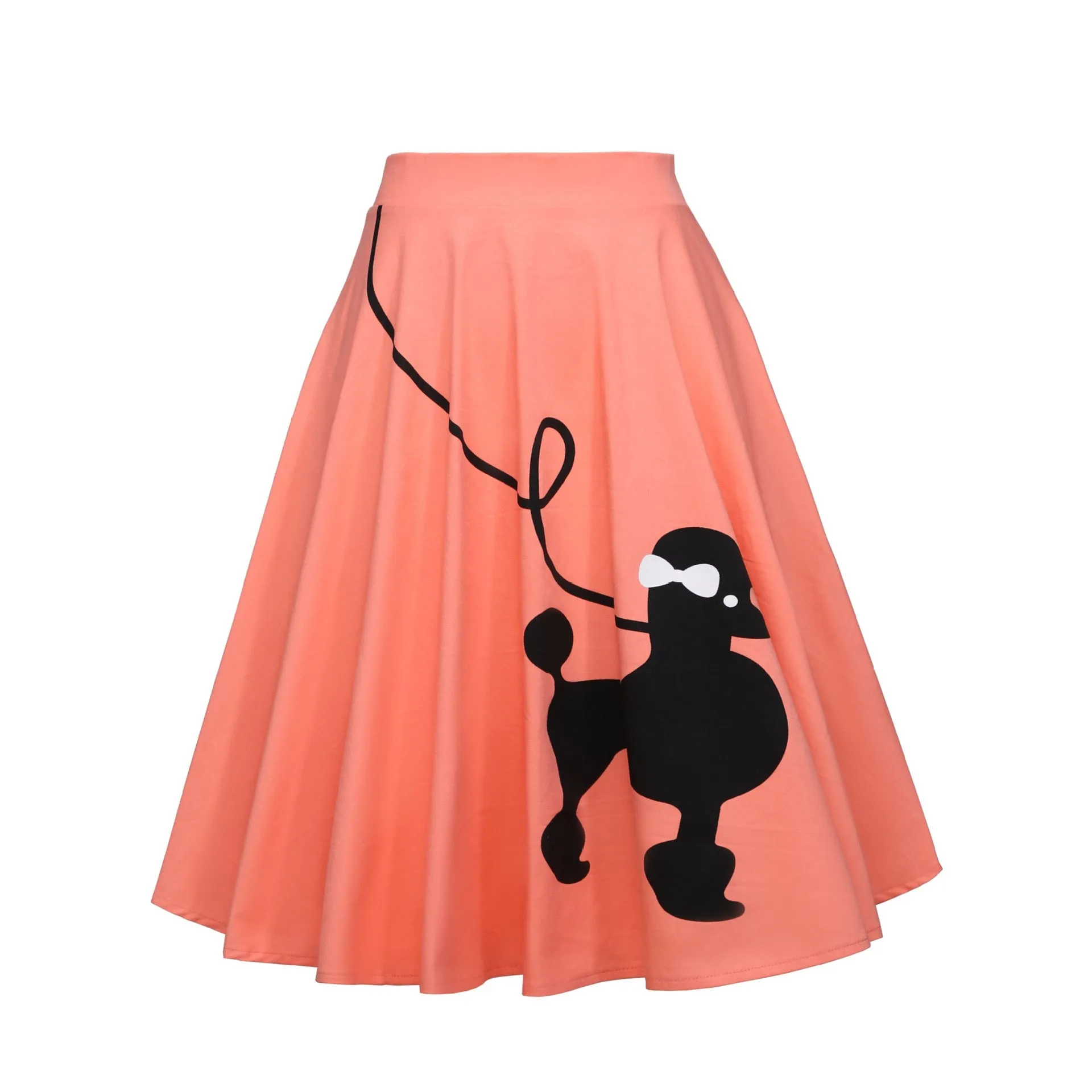 50S 60s vintage Skirt women pinup vestidos summer poodle puppy retro rockabilly  Skirt  hippie retro costume