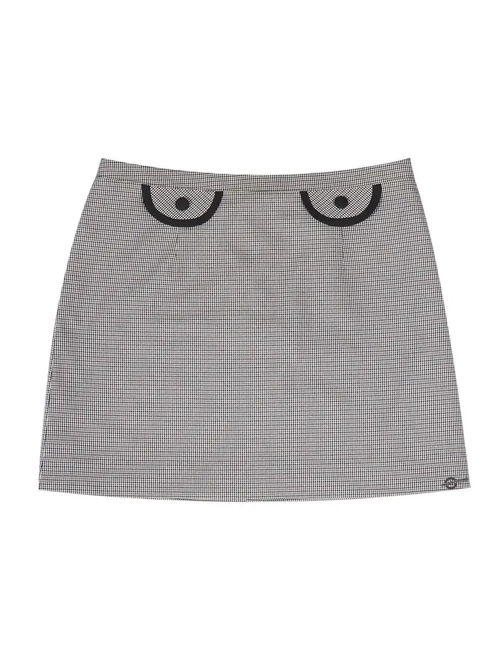 60'S Grey and Black Houndstooth Skirt Women