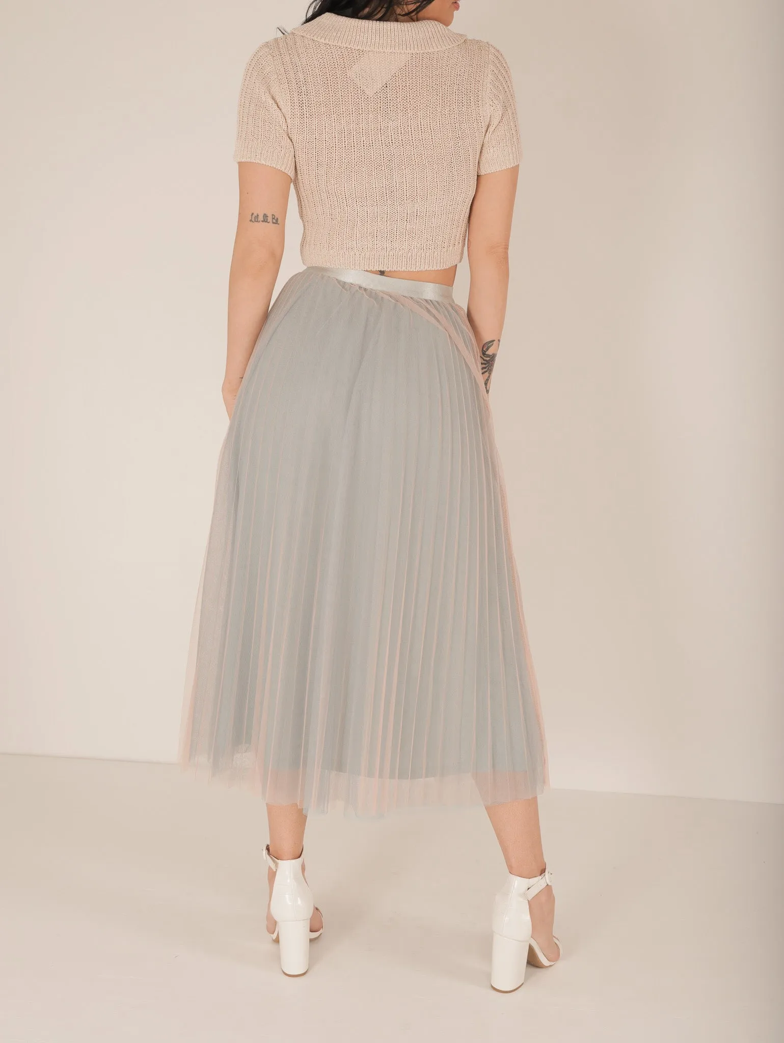 Allison Pleated Tulle Skirt