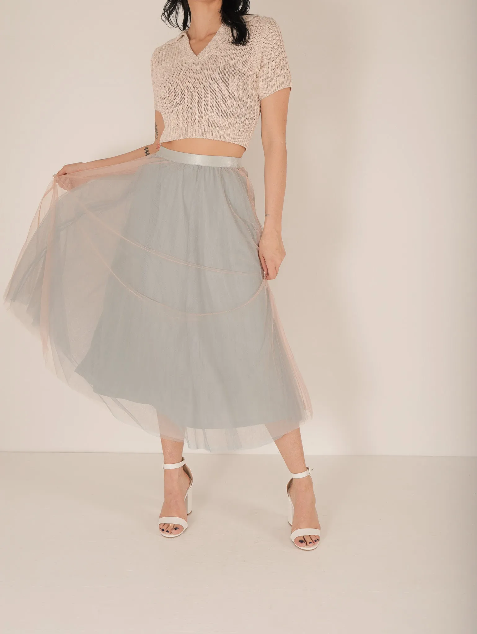 Allison Pleated Tulle Skirt