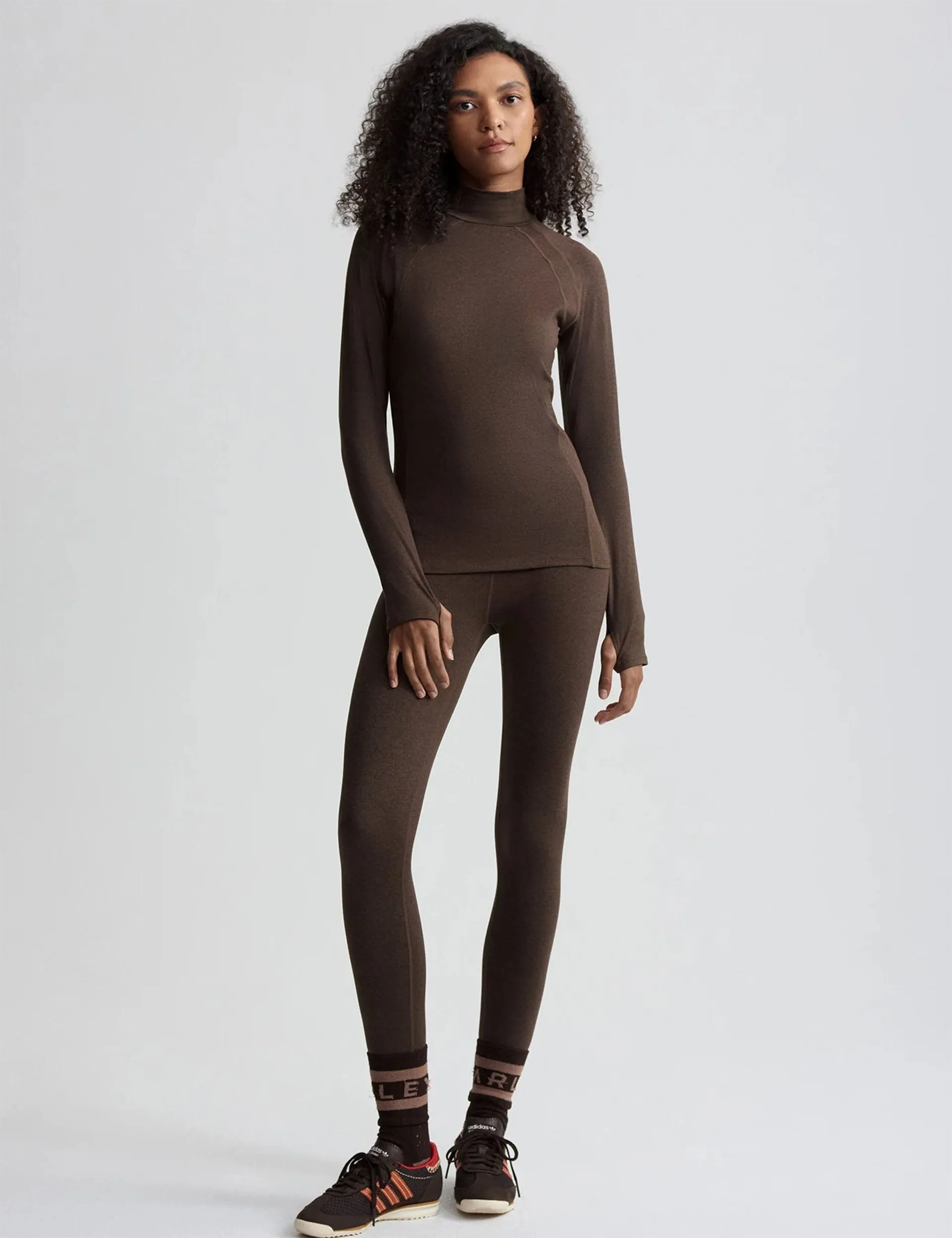 Always Warm Base Layer Top - Deep Chocolate Marl