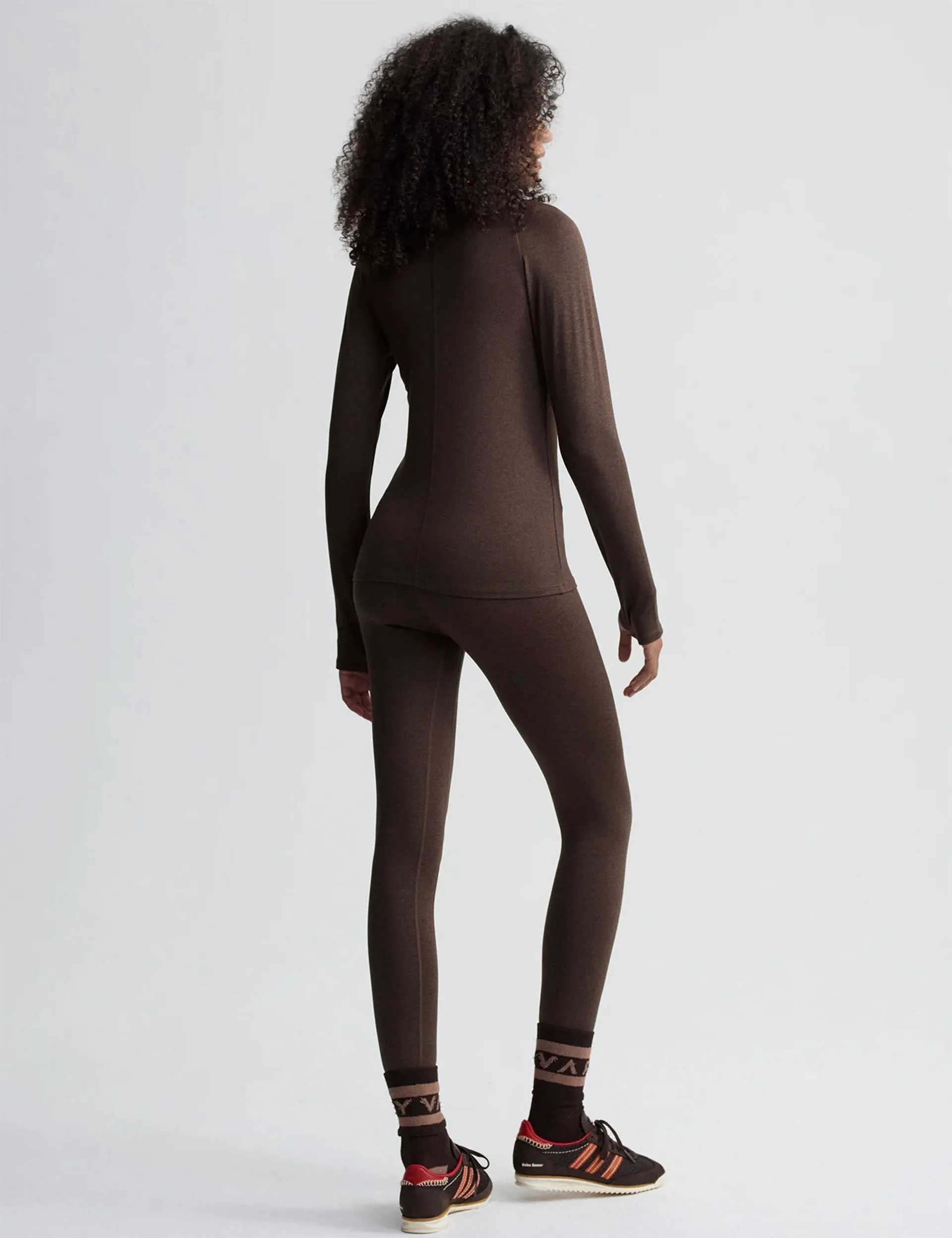 Always Warm Base Layer Top - Deep Chocolate Marl