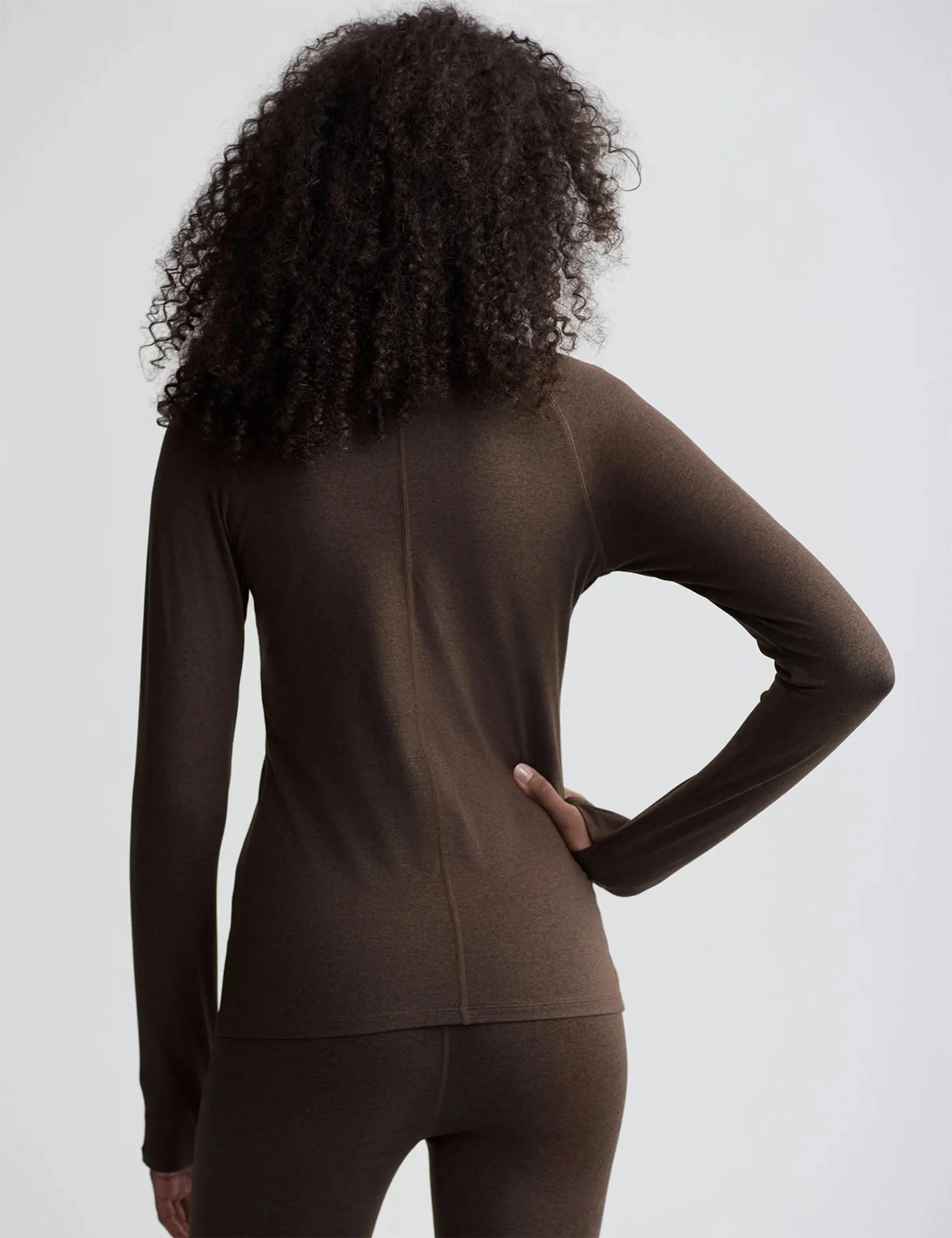 Always Warm Base Layer Top - Deep Chocolate Marl