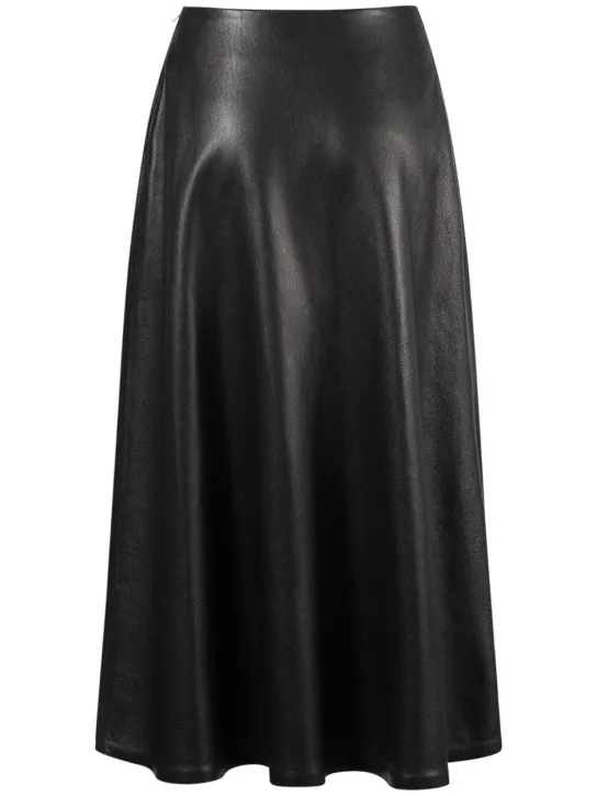 Balenciaga   A-line leather skirt 