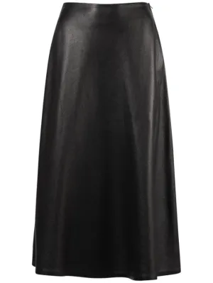 Balenciaga   A-line leather skirt 