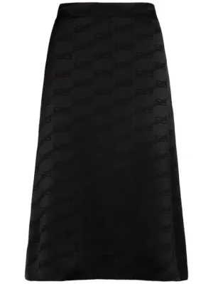 Balenciaga   BB monogram jacquard viscose skirt 