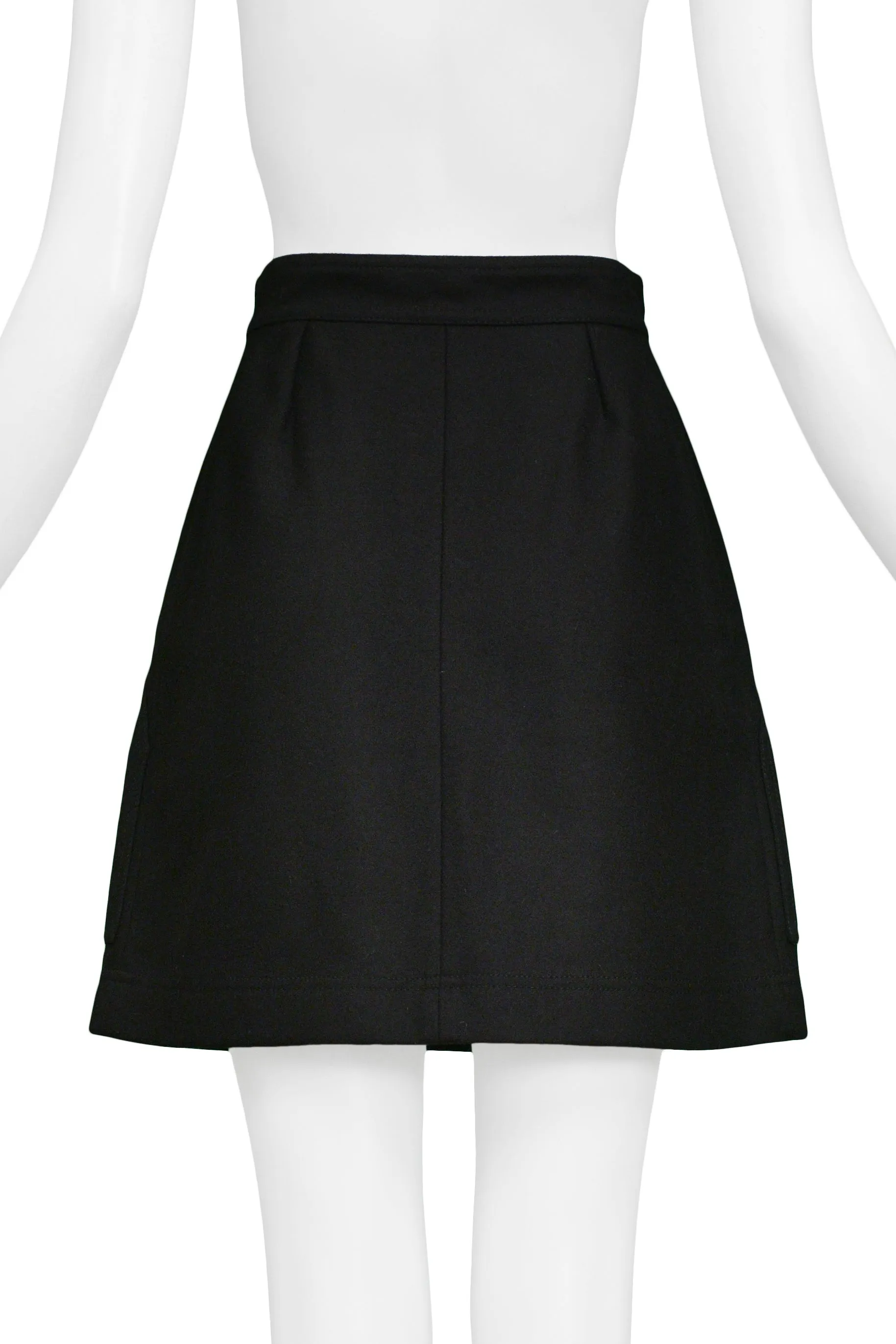 BALENCIAGA BY GHESQUIERE CLASSIC BLACK A-LINE MINI-SKIRT 2003