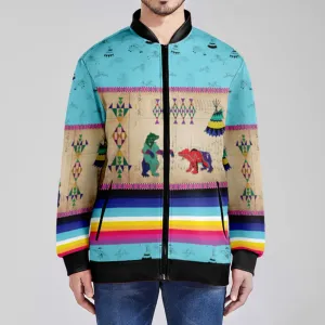 Bear Ledger Sky Zippered Collared Lightweight Jacket