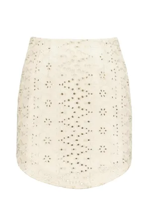 Bishop   Young Eyelet Mini Skirt K1DSKW2439D