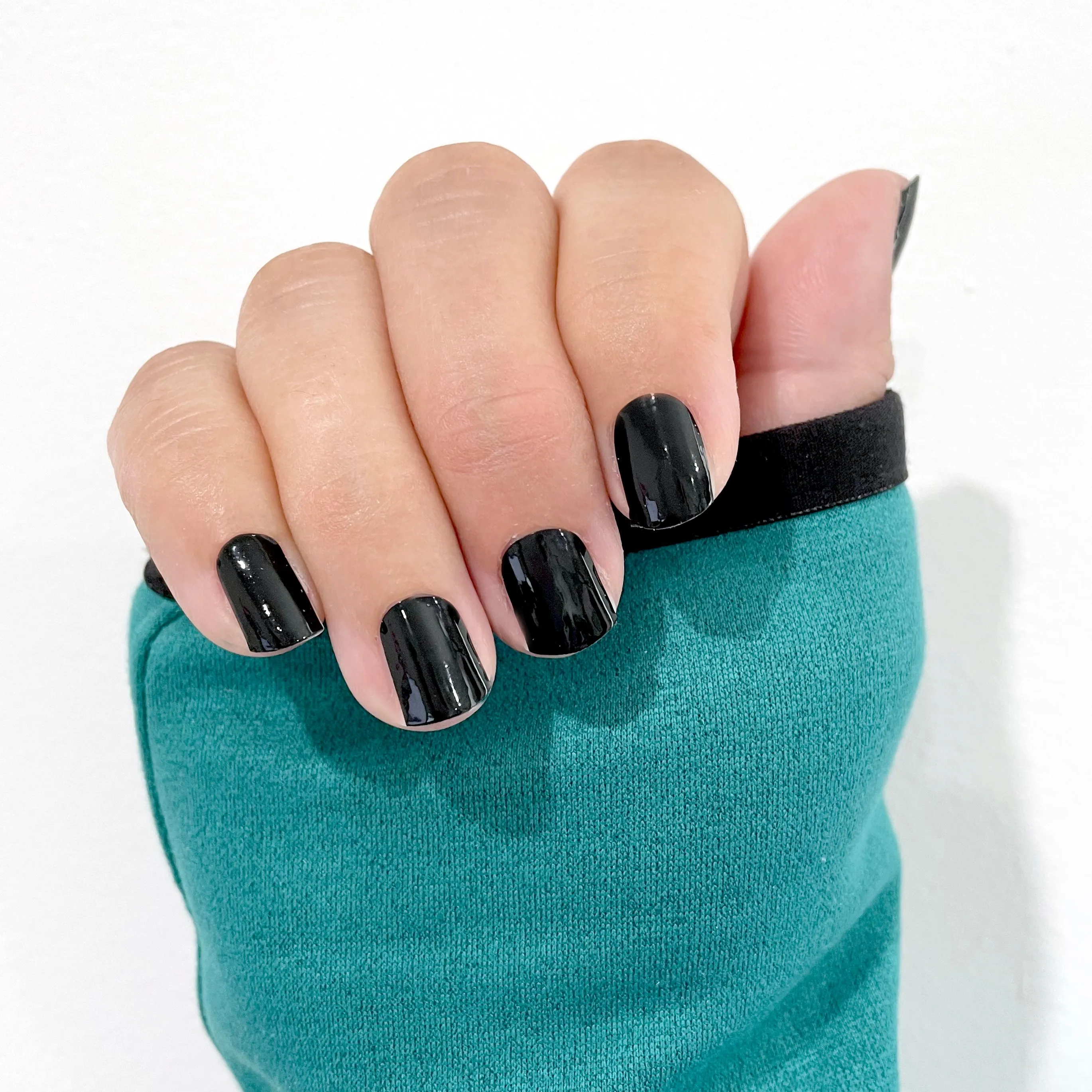 Black Solid Nail Wraps