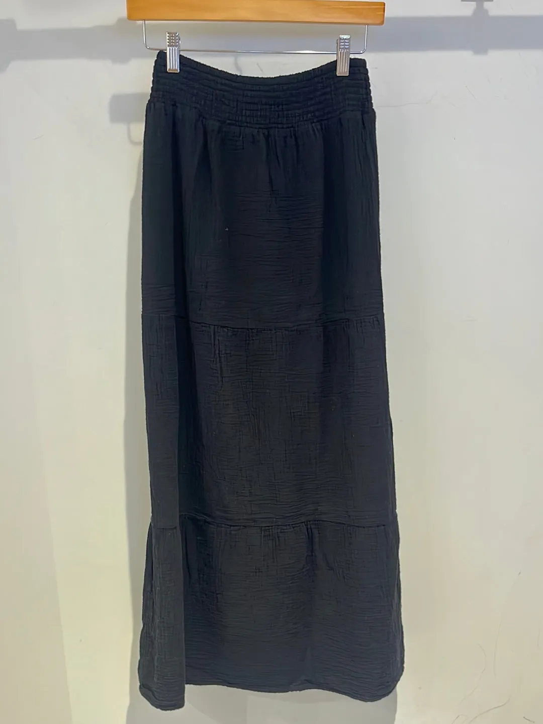 Black Tiered Maxi Skirt