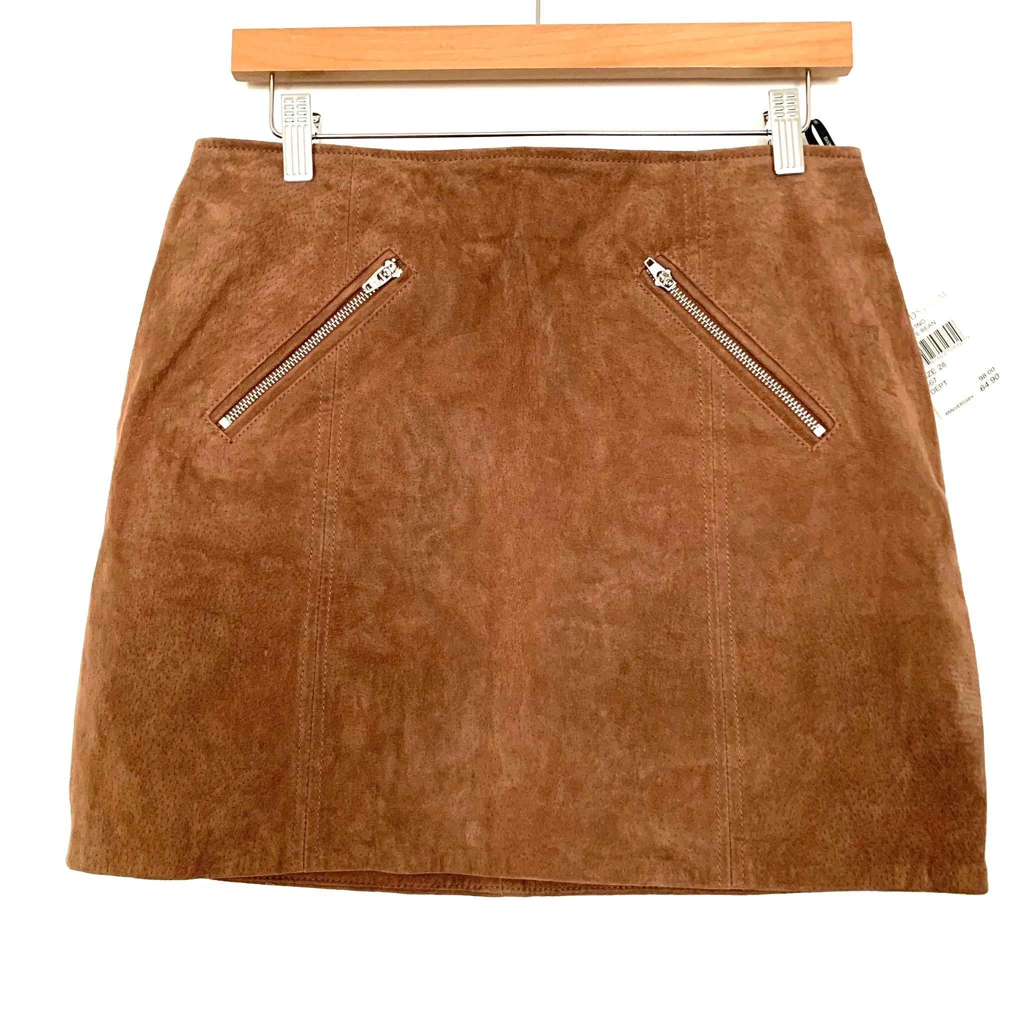 Blank NYC Coffee Bean Leather Skirt NWT- Size 28