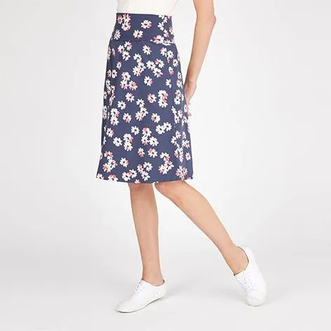 Blossom Print Midi Jersey Skirt