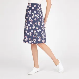 Blossom Print Midi Jersey Skirt