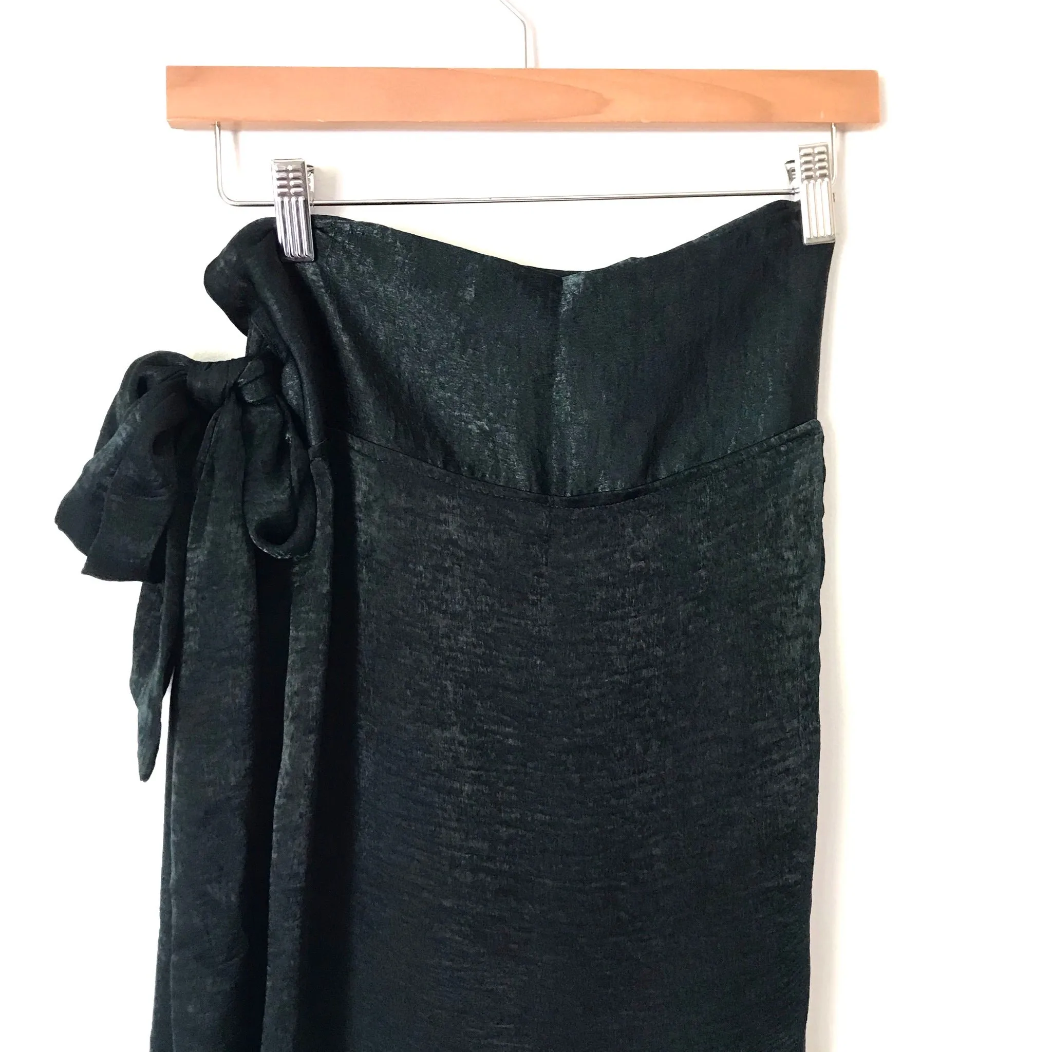 Blue Blush Deep Green Wrap Skirt- Size S