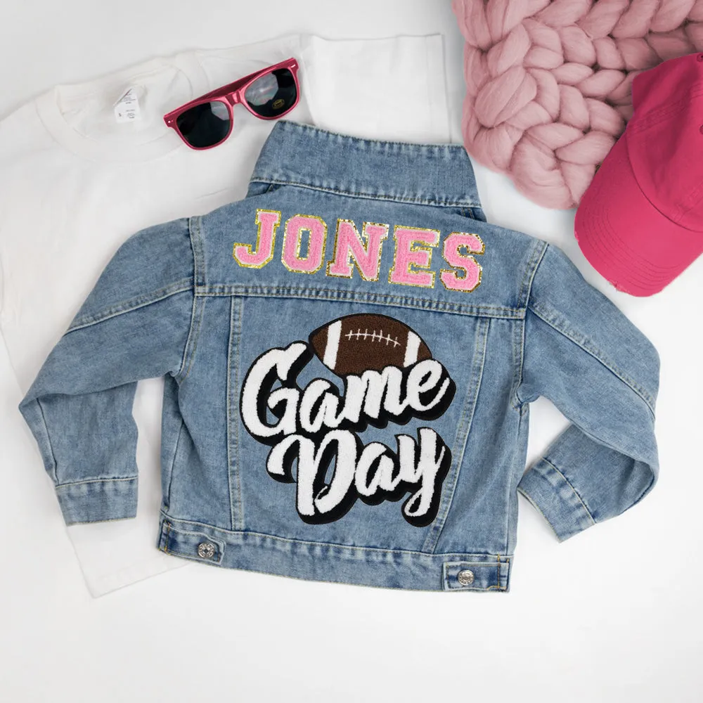 (Blue Denim) Customized Game Day Jean Jacket