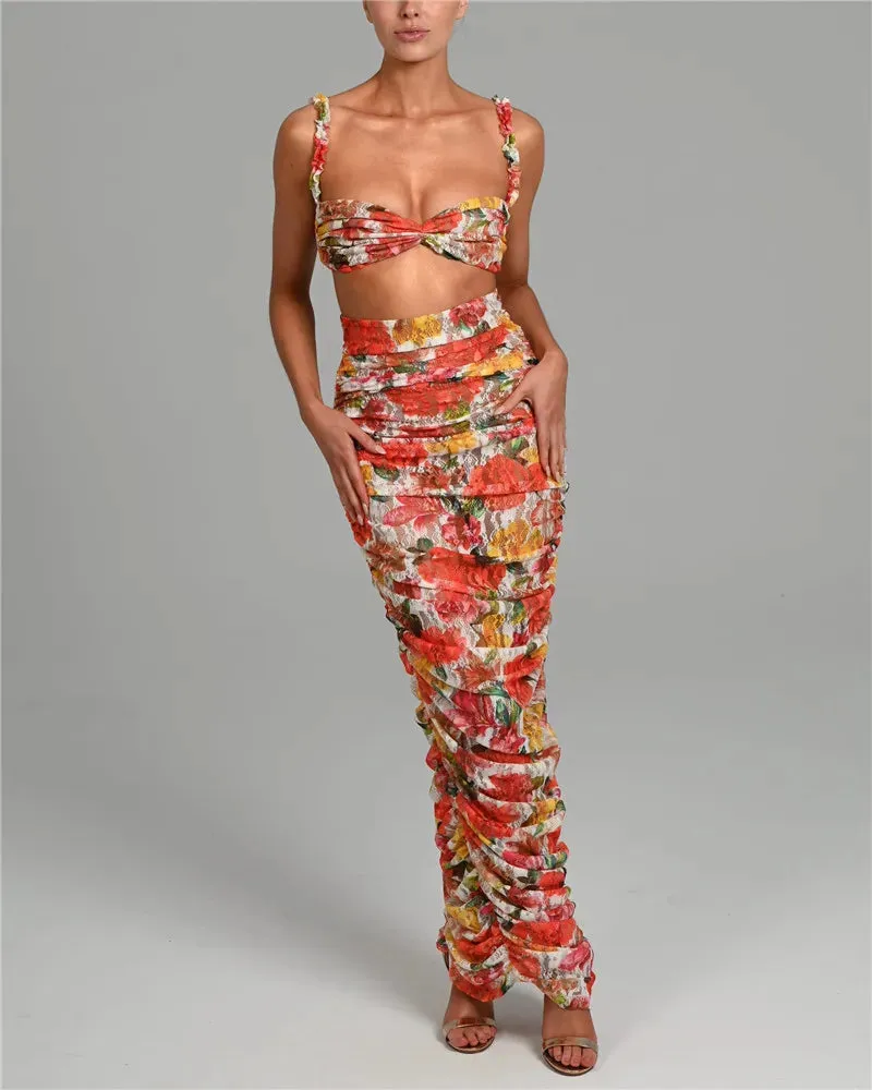 Boho Party Sexy Two Piece Set - Maxi