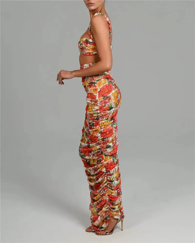 Boho Party Sexy Two Piece Set - Maxi