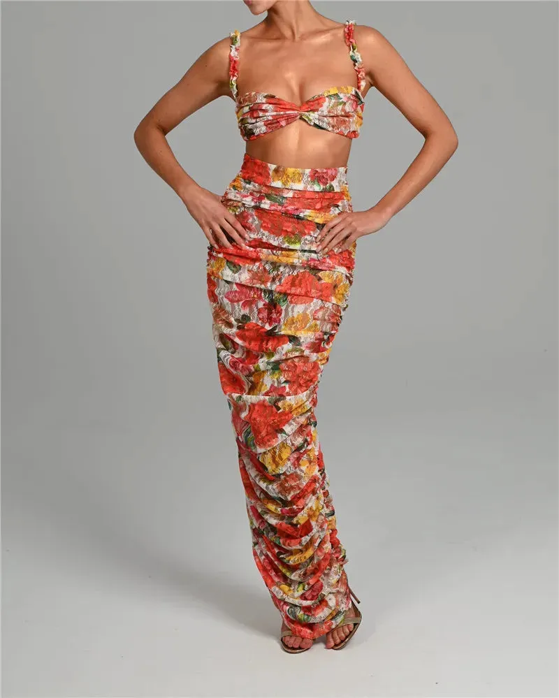 Boho Party Sexy Two Piece Set - Maxi