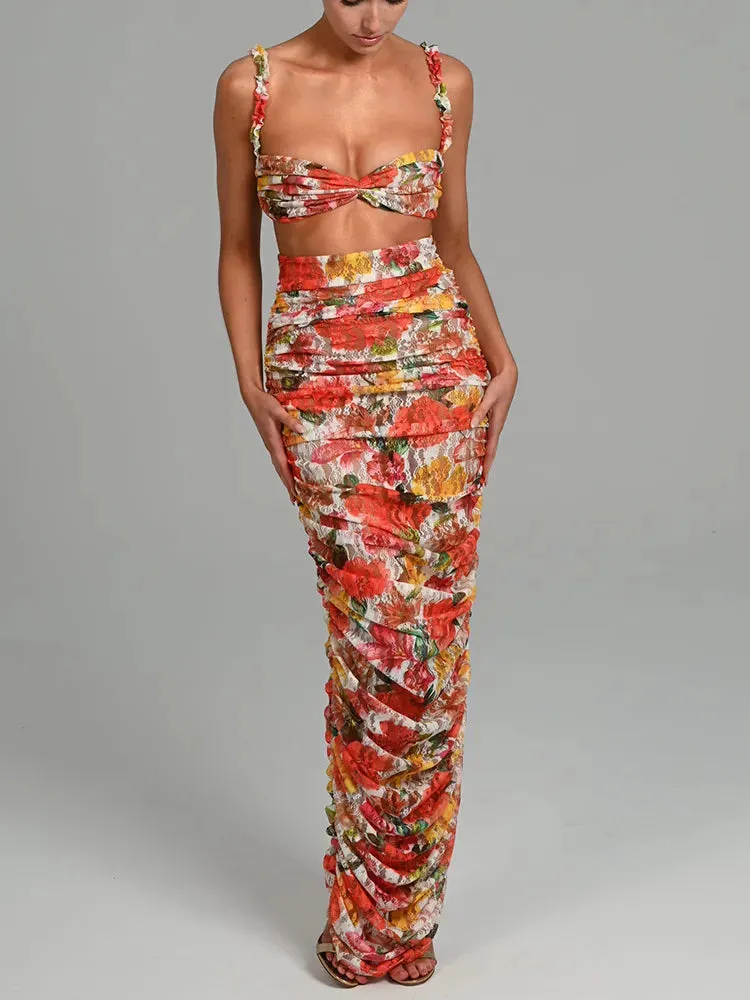 Boho Party Sexy Two Piece Set - Maxi