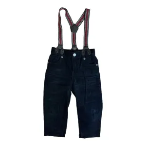 Boys Koala Baby Size 12-18 Months Black Corduroy Pants with Suspenders