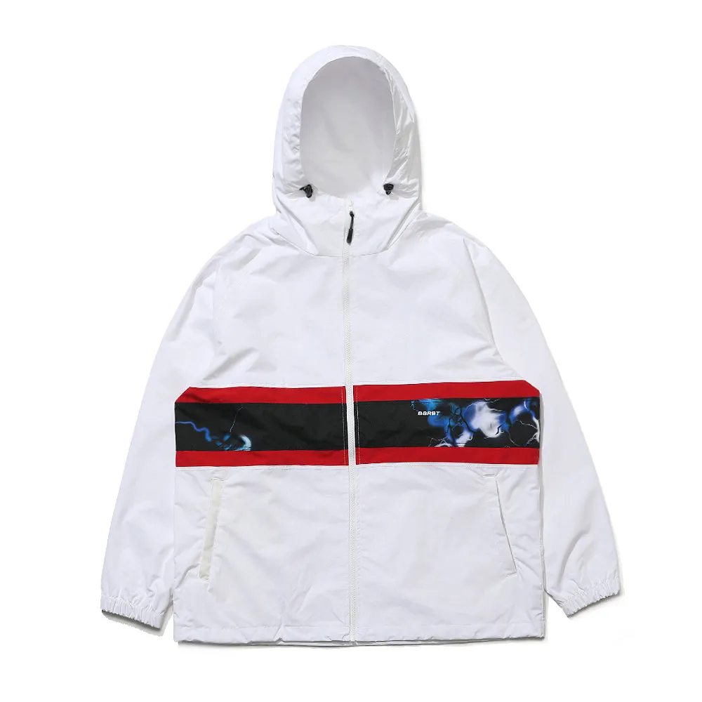 BRT LOGO HOODED JACKET WHITE