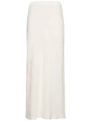 Brunello Cucinelli   Fluid twill long skirt 