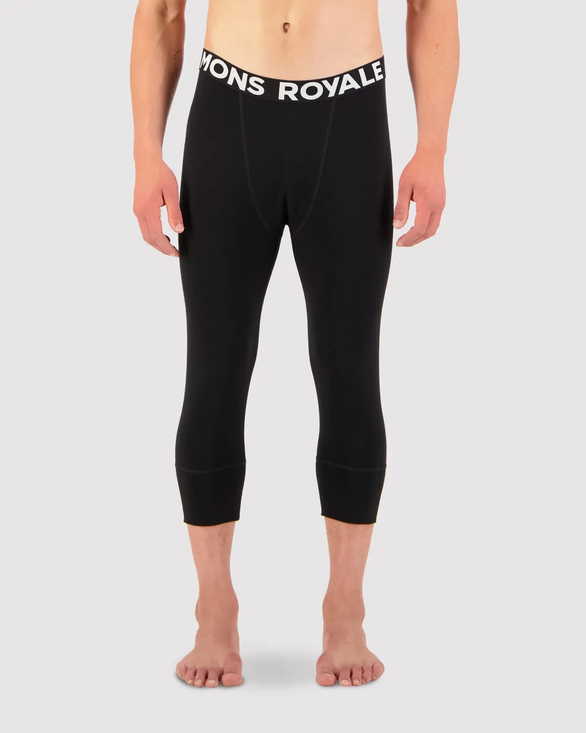 Cascade Merino Base Layer 3/4 Legging - Black