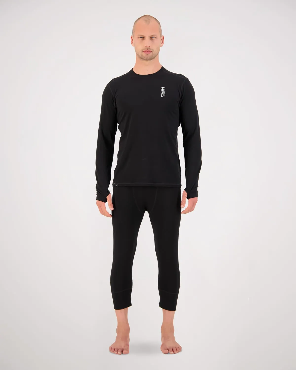 Cascade Merino Base Layer 3/4 Legging - Black