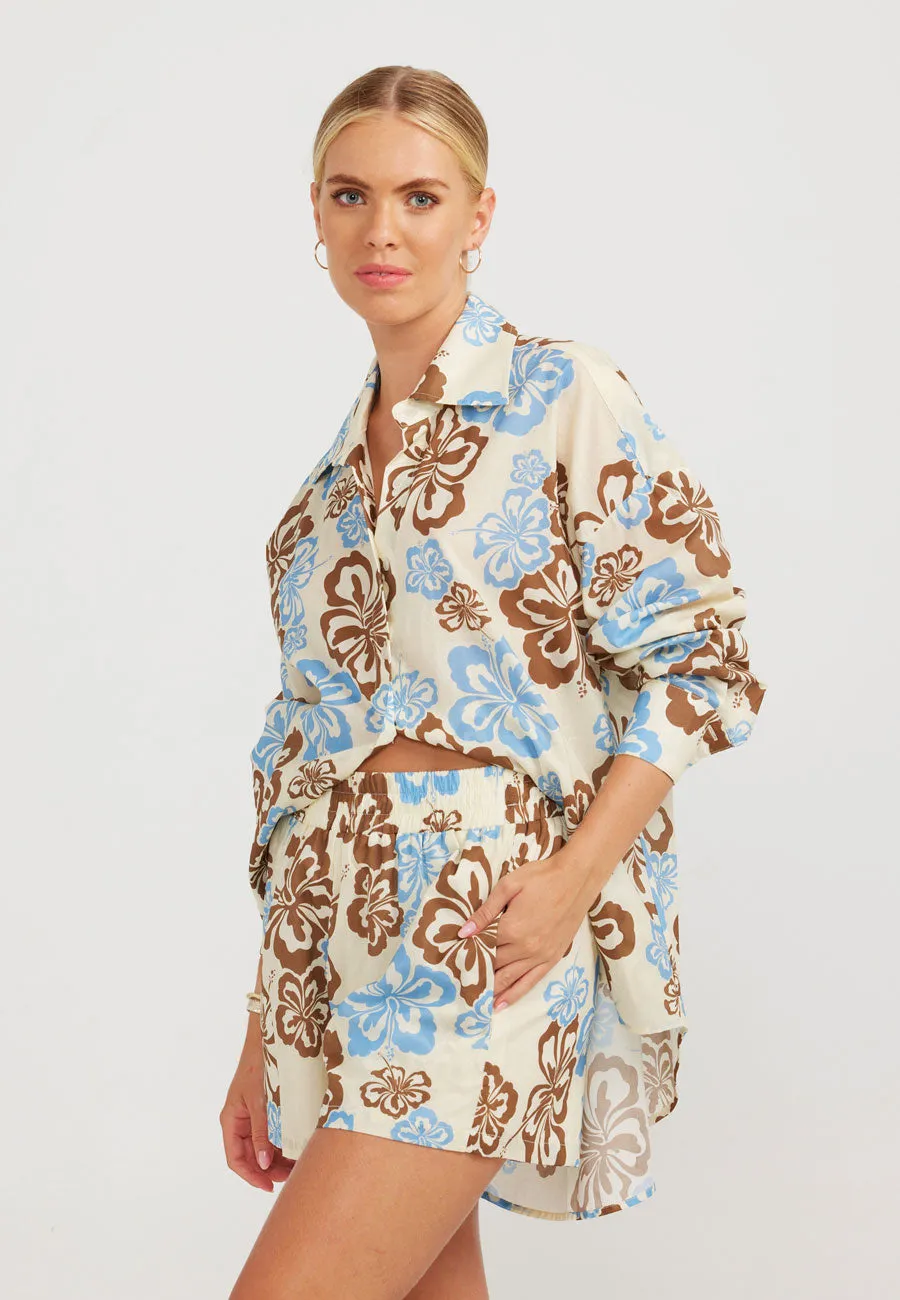 Charlie Holiday Maple Shirt Cream Hibiscus