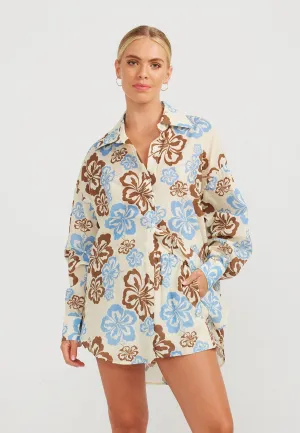 Charlie Holiday Maple Shirt Cream Hibiscus