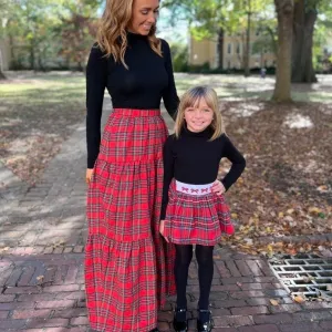 Christmas Plaid Ladies Skirt