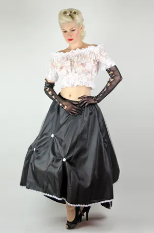 Cinderella - Black Long Victorian Gothic Skirt