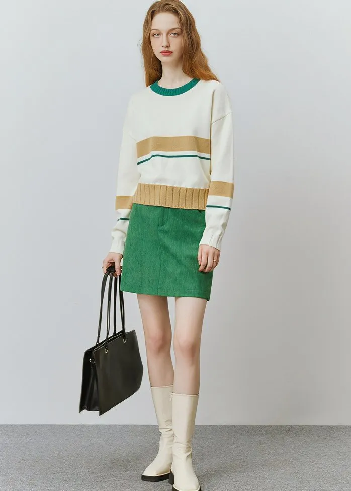 CORDUROY SLIM SHORT SKIRT