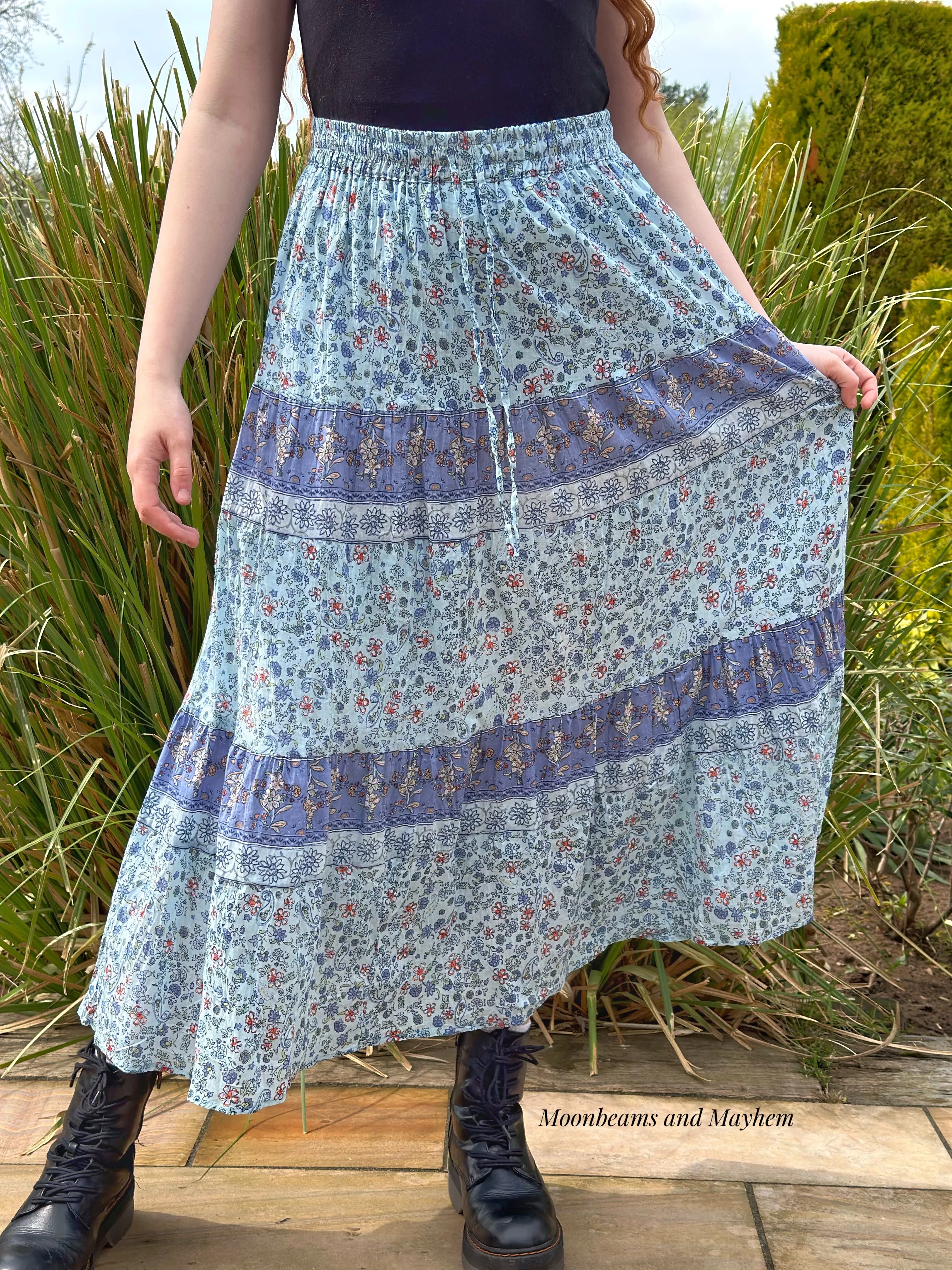 CORNFLOWER BLUE FORGET ME NOT SKIRT