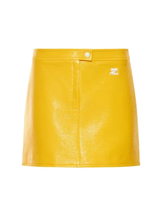 Courreges   Vinyl mini skirt 