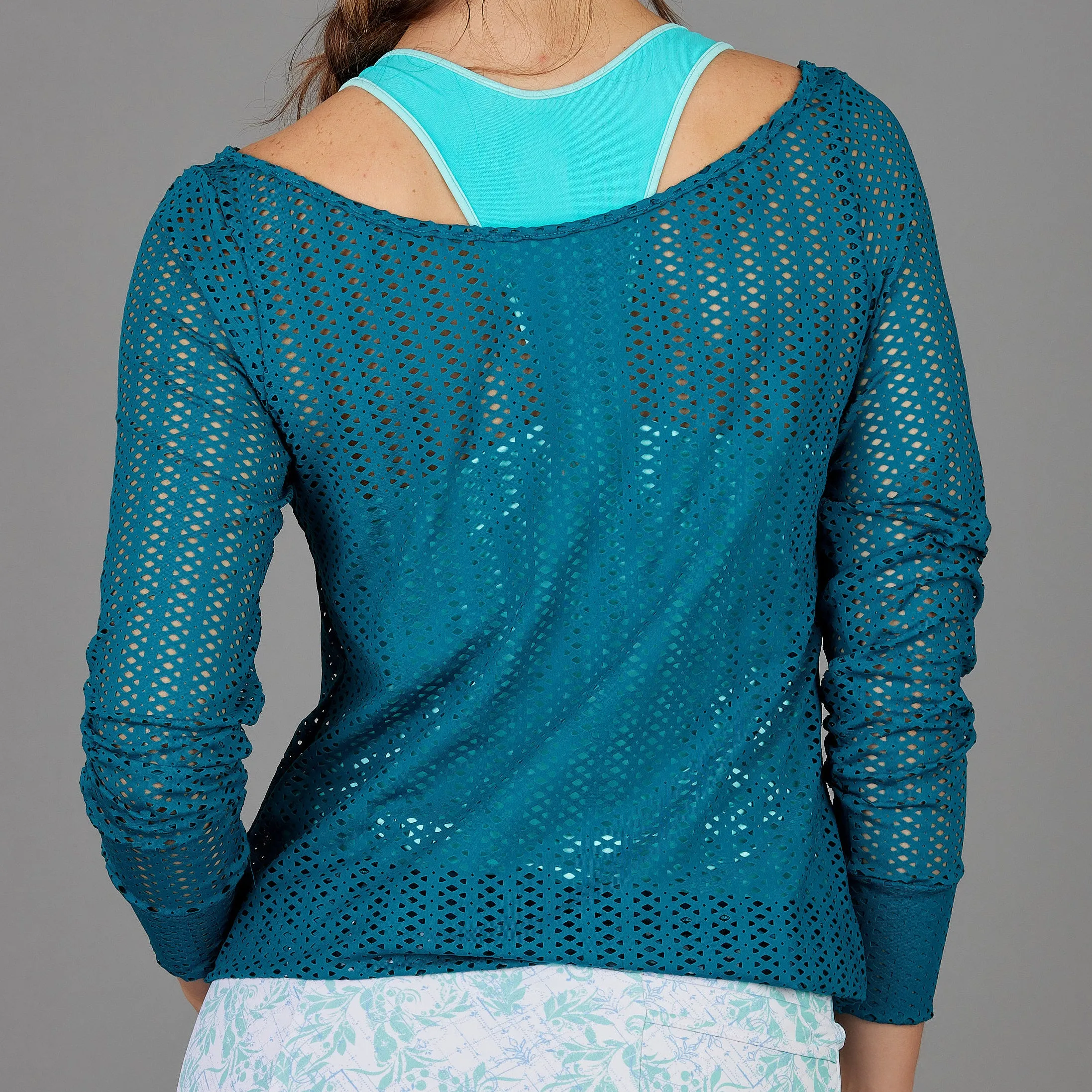 Cyan Pullover Top (teal)