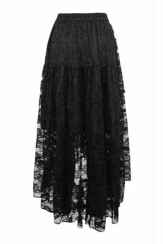 Daisy Corsets Black Lace Skirt