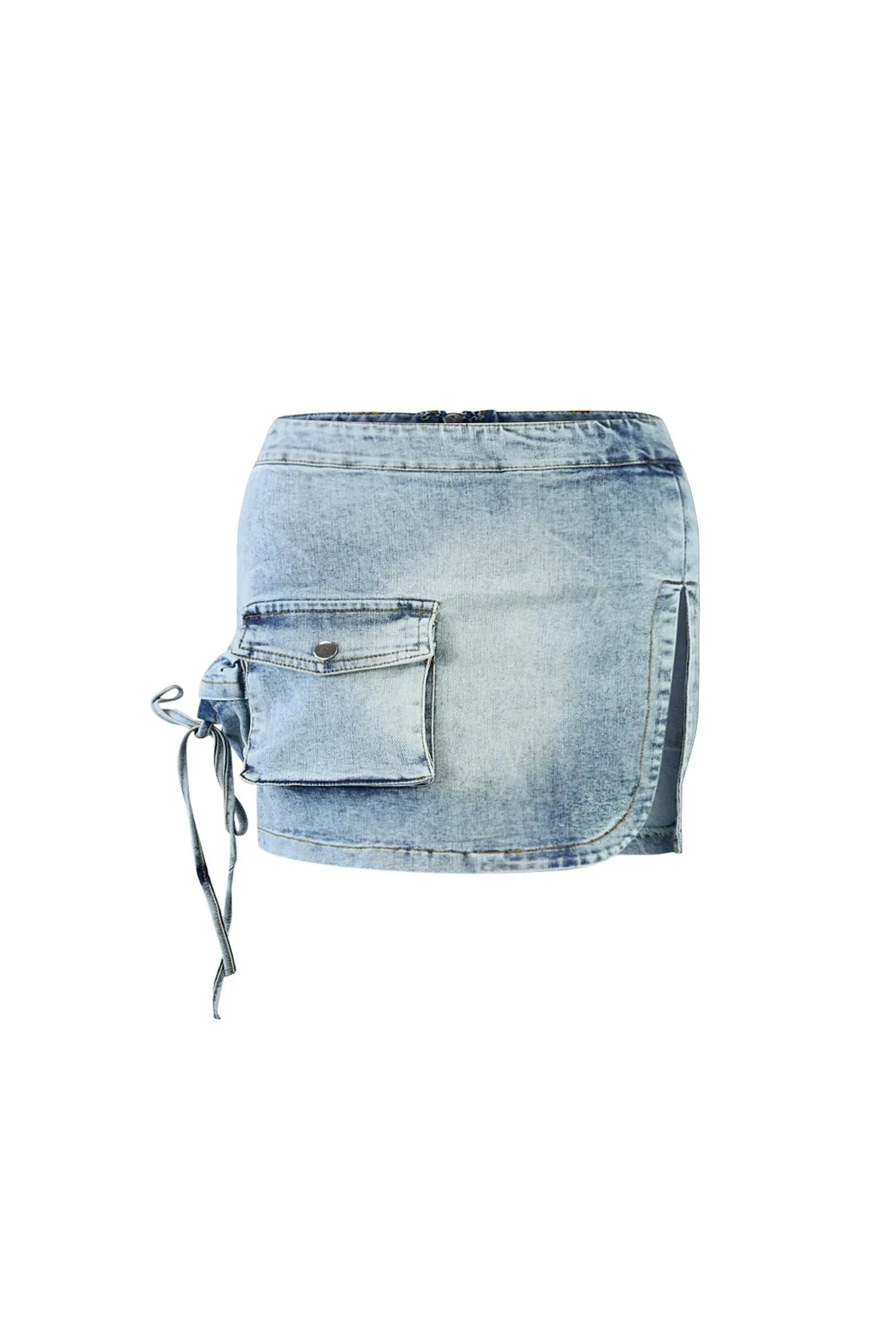 Dare You Denim Cargo Mini Skirt