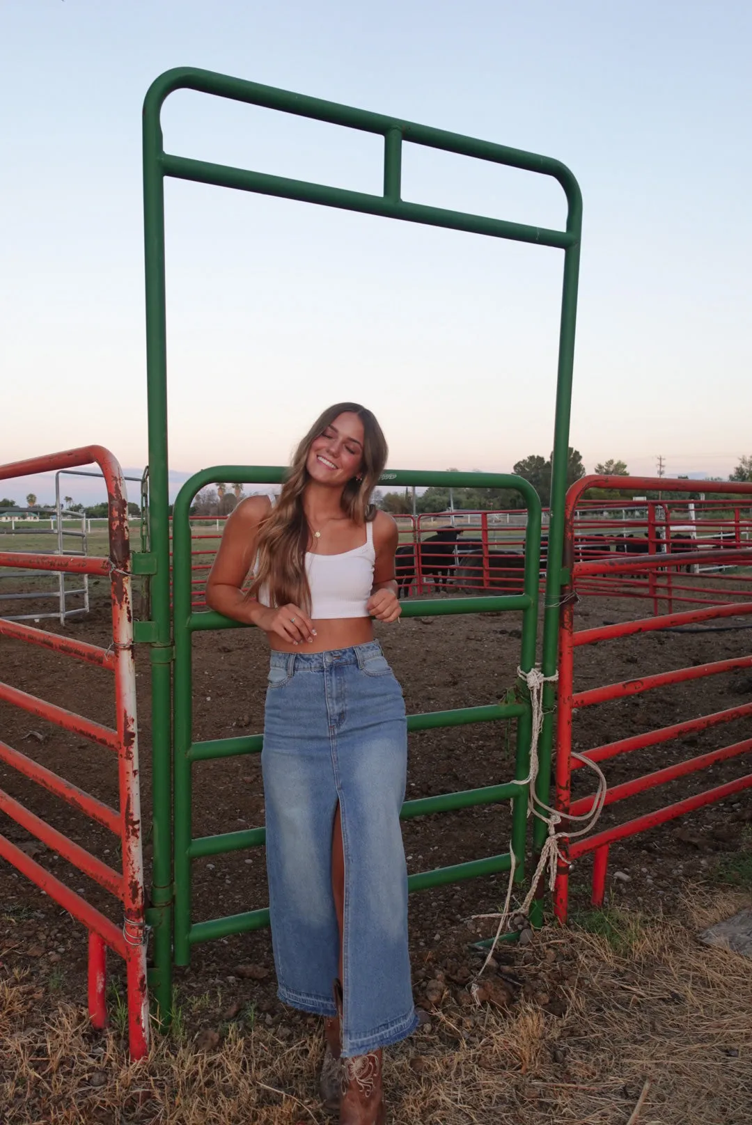 Denim Maxi Skirt