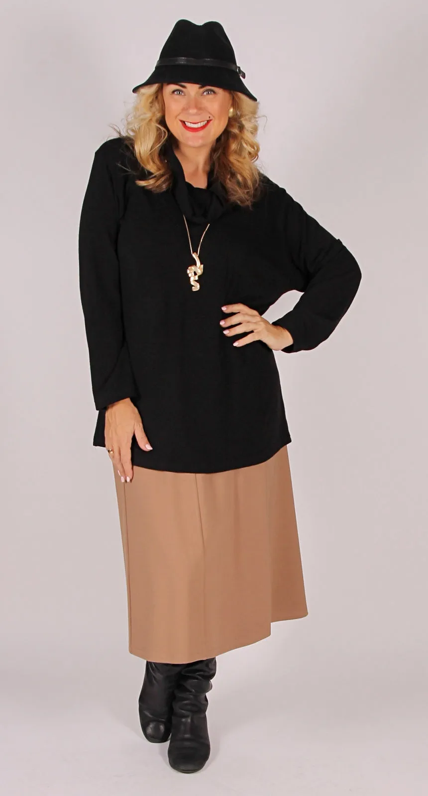 Derby Ponti Six Gore Skirt Caramel