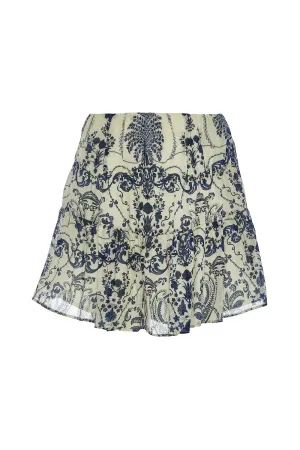 Devotion Twins Theodora Short Skirt  - Blue