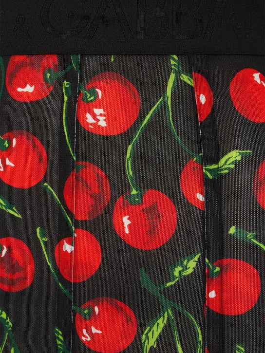 Dolce&amp;Gabbana   Cherry print marquisette mini skirt 