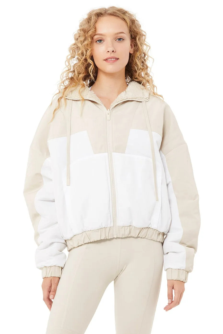 Duality Reversible Sherpa Jacket - Bone/White