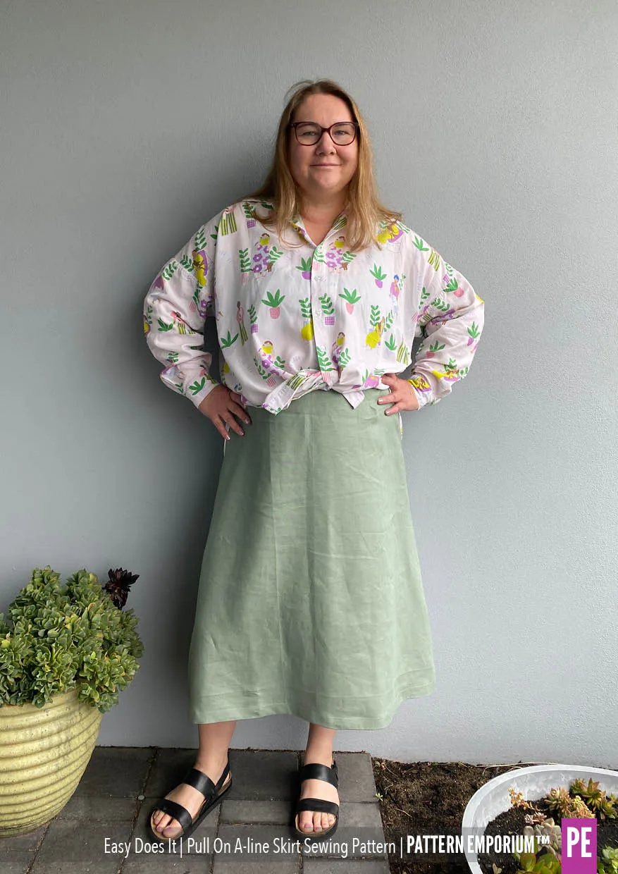 Easy Does It Pull-On A-line Skirt Sewing Pattern