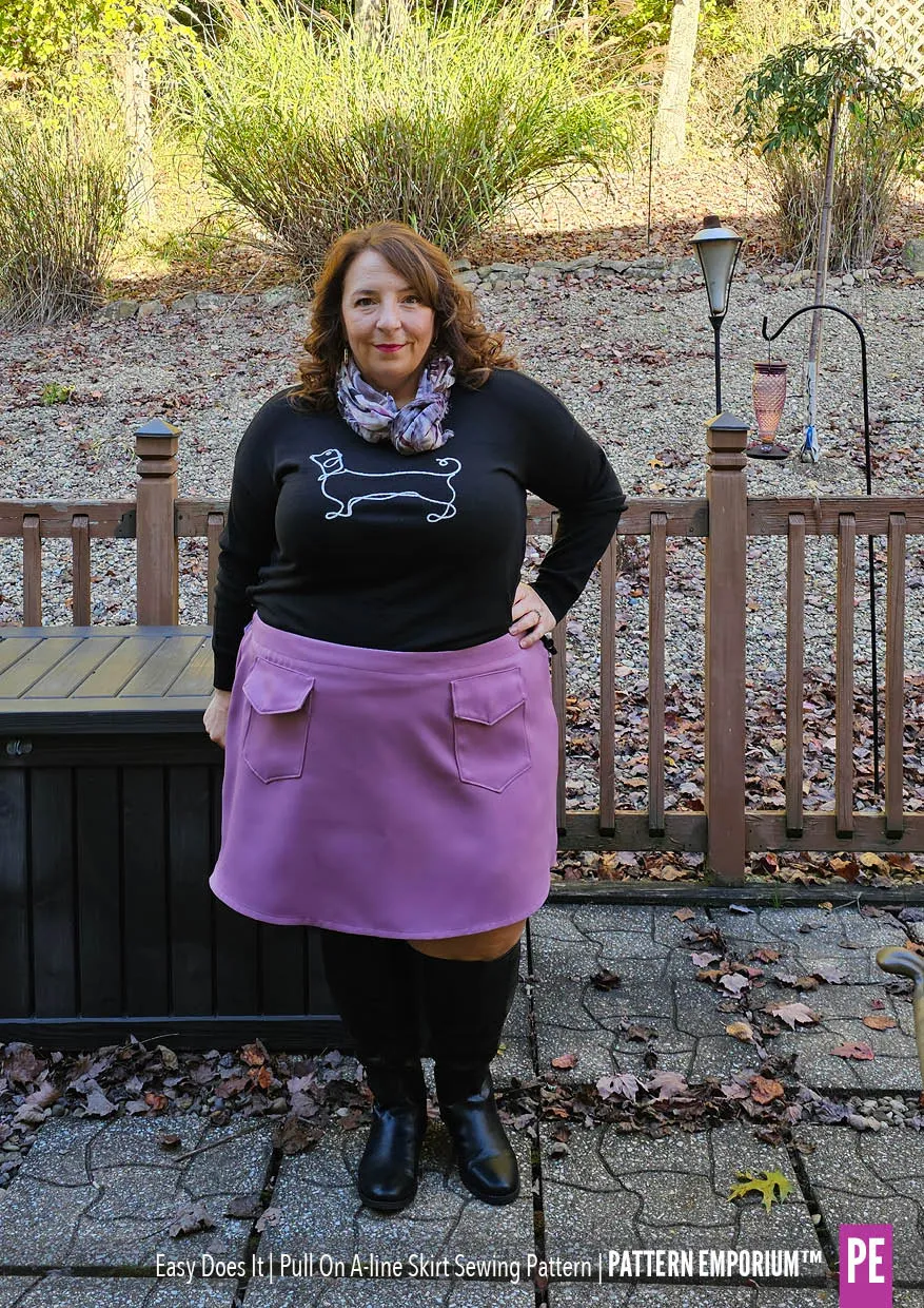 Easy Does It Pull-On A-line Skirt Sewing Pattern