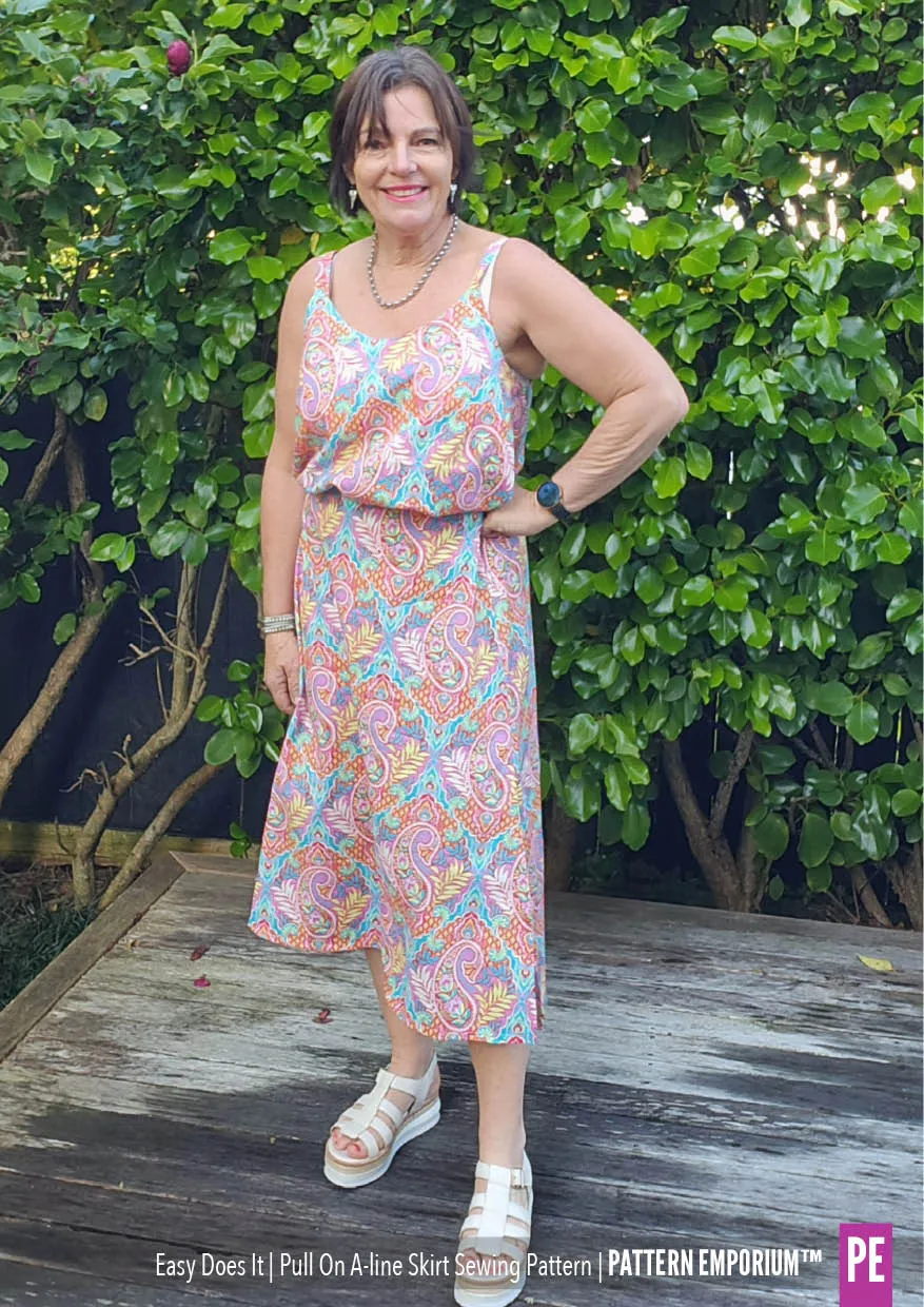 Easy Does It Pull-On A-line Skirt Sewing Pattern