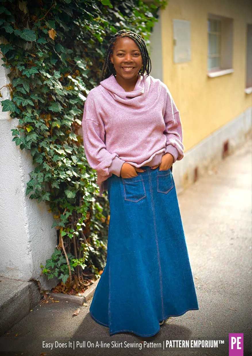 Easy Does It Pull-On A-line Skirt Sewing Pattern