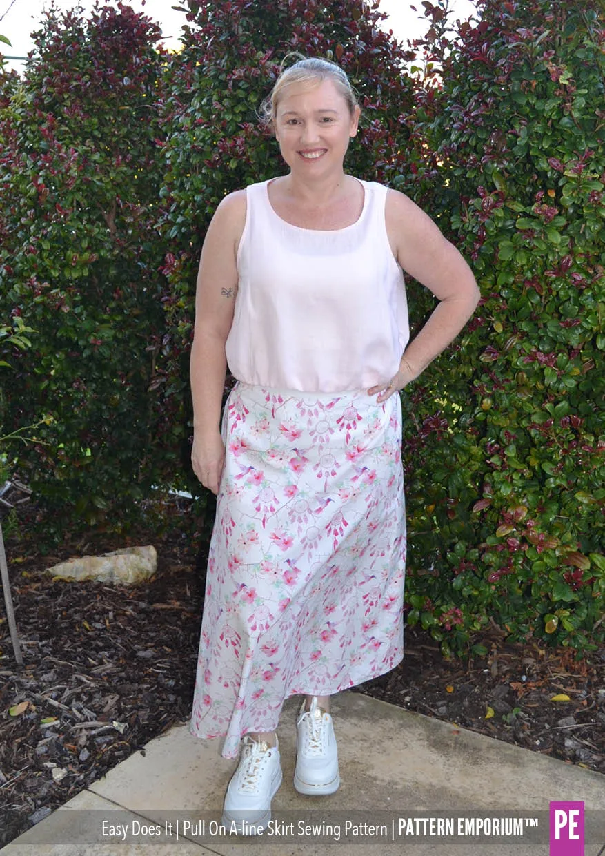 Easy Does It Pull-On A-line Skirt Sewing Pattern