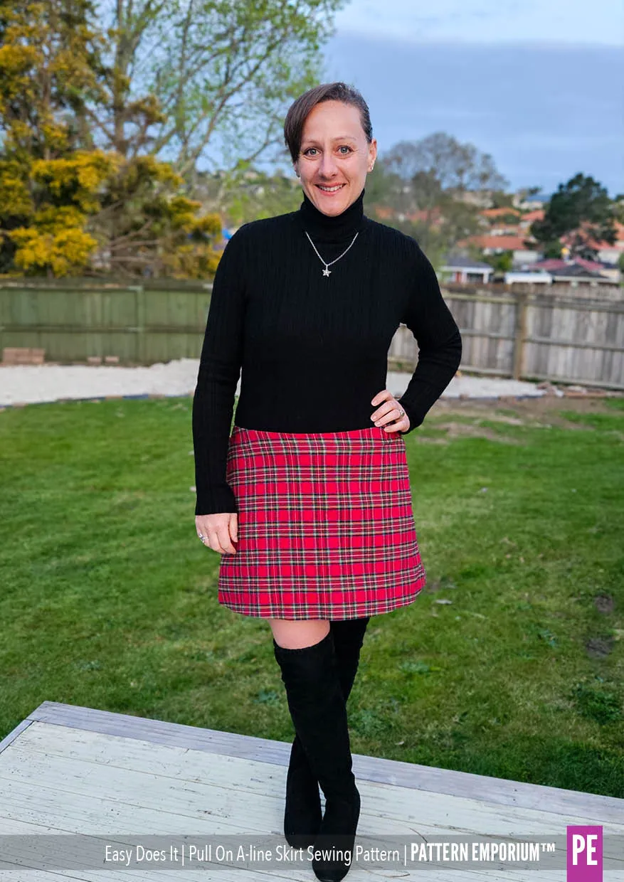 Easy Does It Pull-On A-line Skirt Sewing Pattern